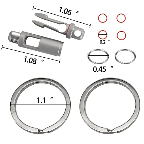 WANERSEN Titanium Quick Release Keychain with Split Rings