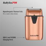 BaBylissPRO UV-Disinfecting Titanium Foil Shaver - Rosegold