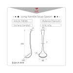 Keith Titanium Ti8706 Soup Spoon with Long Handle