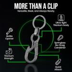 Ultra-Light Titanium Carabiner Keychain Clips - 2-Pack