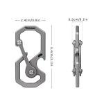 Titanium Keychain with Carabiner and Bottle Opener