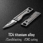Titanium Mini EDC Pocket Knife with Keychain