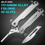 OLITANS T010 Titanium Folding Scalpel Pocket Knife