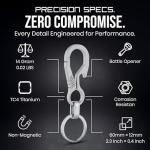 Ultra-Light Titanium Carabiner Keychain Clips - 2-Pack