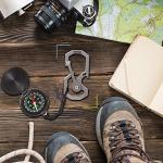 Titanium Keychain with Carabiner and Bottle Opener