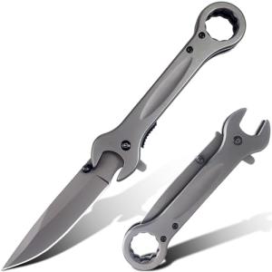 MADSMAUG Titanium Pocket Folding Knife with Wrenches