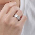 Rotatable Hexagonal Titanium Fidget Ring for EDC