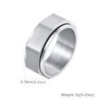Rotatable Hexagonal Titanium Fidget Ring for EDC