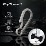 Titanium Tactical Carabiner Clip for EDC Gear