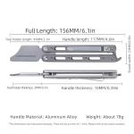 Titanium Mini Utility Knife with Clip and Pry Bar
