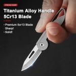 Joycube Titanium Mini Folding Keychain Knife