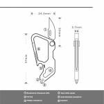 TiKOKEY Titanium Quick Release Carabiner Keychain