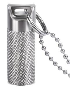 Opret Waterproof Titanium Pill Container with Keychain