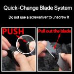 Titanium Mini Utility Knife with Clip and Pry Bar