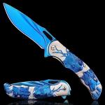 Vividstill 3D Titanium Wolf Folding Pocket Knife