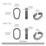 TONYFY Titanium Mini Keychain Clips, 2-Pack