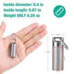 Opret Waterproof Titanium Pill Container with Keychain