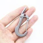 Compact Titanium Carabiner with Folding Knife EDC Tool