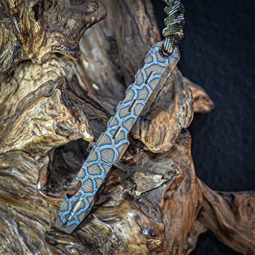 Titanium Pry Bar Crowbar EDC Multi-Function Tool Blue