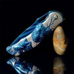 Vividstill 3D Titanium Wolf Folding Pocket Knife