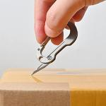 Compact Titanium Carabiner with Folding Knife EDC Tool