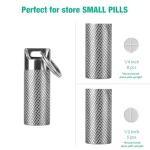 Opret Waterproof Titanium Pill Container with Keychain