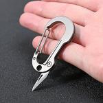 Compact Titanium Carabiner with Folding Knife EDC Tool