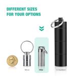Opret Waterproof Titanium Pill Container with Keychain