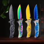 MADSMAUG Rainbow Skull Pocket Folding Knife