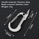 Compact Titanium Carabiner with Folding Knife EDC Tool
