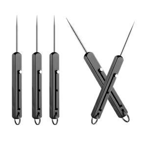 Titanium EDC Retractable Toothpick with Spring Action