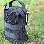 Compact Titanium Carabiner with Folding Knife EDC Tool