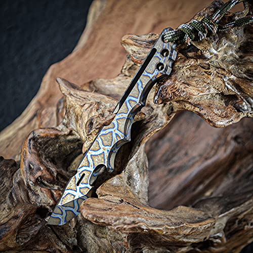 Blue Titanium Pry Bar Crowbar EDC Multi-Tool