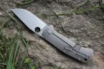 Titanium Handle Tactical Pocket Folding Knife