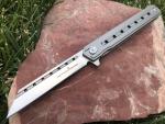 Tc4 Titanium EDC Folding Knife with D2 Tanto Blade