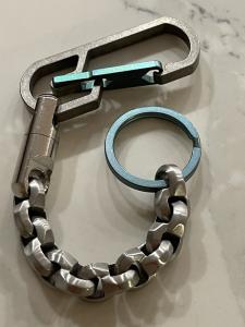 Titanium EDC Carabiner Keychain with Heavy D Link