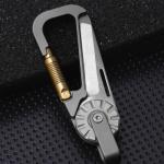 Lightweight Titanium Keychain EDC Tool with Mini Knife