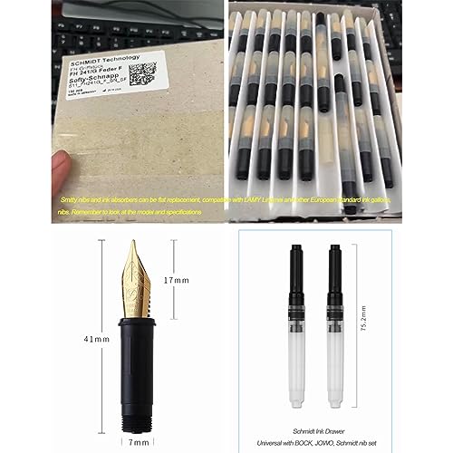 WANERSEN Amber Fountain Pen, Titanium Elegance Pen