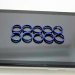 10pcs Micro Titanium Key Rings - Anodized Blue
