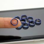 10pcs Micro Titanium Key Rings - Anodized Blue
