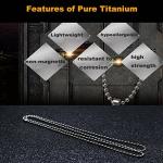 Pure Titanium Adjustable Bead Ball Chain Necklace