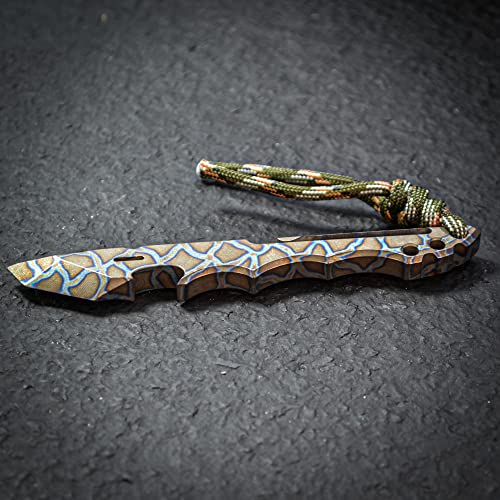 Blue Titanium Pry Bar Crowbar EDC Multi-Tool