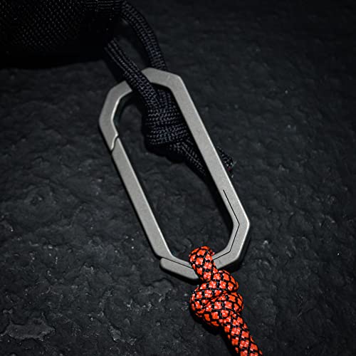 Large WANERSEN EDC Titanium Carabiner Keychain Outdoor Tool