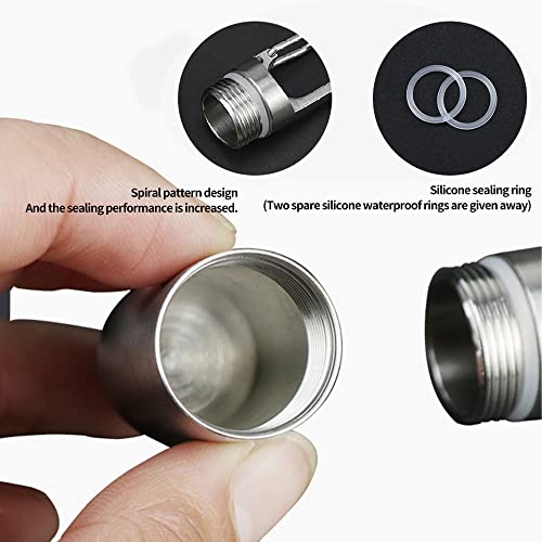 WANERSEN Titanium Keychain Pill Holder Outdoor Camping EDC