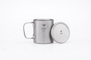 Keith Titanium Double-Wall Mug with Lid and Handle