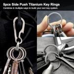 5PCS Heavy Duty Titanium Key Rings for Keychains