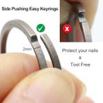 5PCS Heavy Duty Titanium Key Rings for Keychains