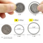 5PCS Heavy Duty Titanium Key Rings for Keychains