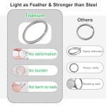 5PCS Heavy Duty Titanium Key Rings for Keychains