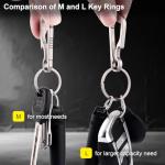 5PCS Heavy Duty Titanium Key Rings for Keychains